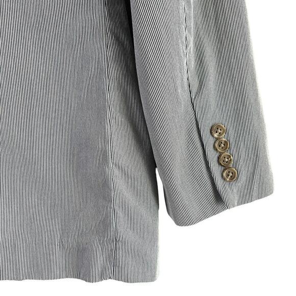 J.Crew Seersucker Clayton‎ Sportcoat 3-Button Blazer Jacket 100% Cotton, Large - Picture 8 of 12